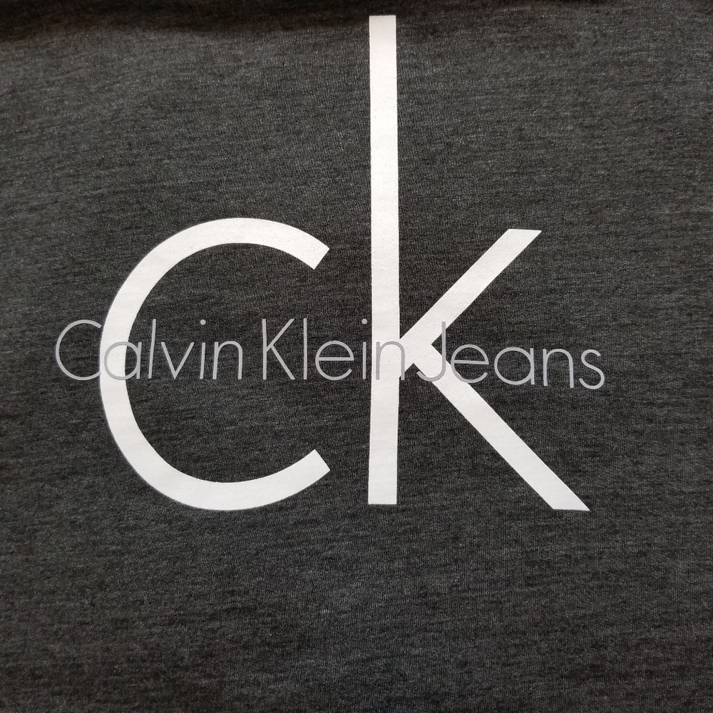 CALVIN KLEIN BNWT Monogram Hooded Sweatshirt Grey - Picture 3 of 8